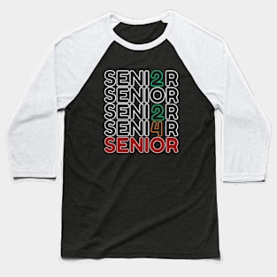 funny senior 2024 vintage retro style class of 2024 graduation Baseball T-Shirt